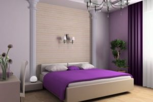 Purple perdele în interior - 50 de fotografii de opțiuni de design