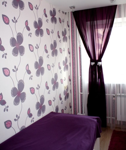 Purple perdele în interior - 50 de fotografii de opțiuni de design