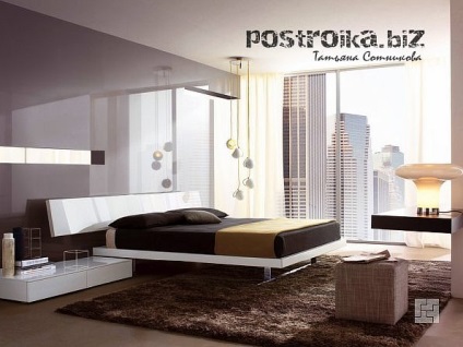 Interiorul dormitorului în stilul minimalismului este concis în tot!