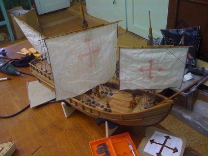A három columba hajó egyikének nina modellje