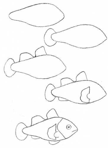 Cum de a desena un pește, trageți un pas cu pas într-un acvariu în creion
