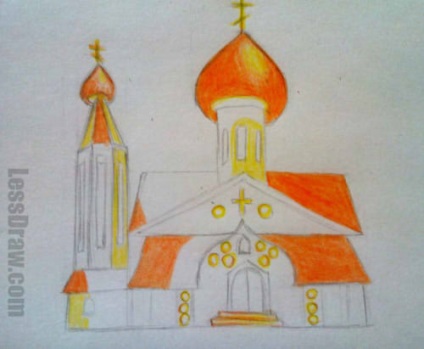 Hogyan rajzoljon egy egyházat ceruzával lépésről lépésre a kezdőknek