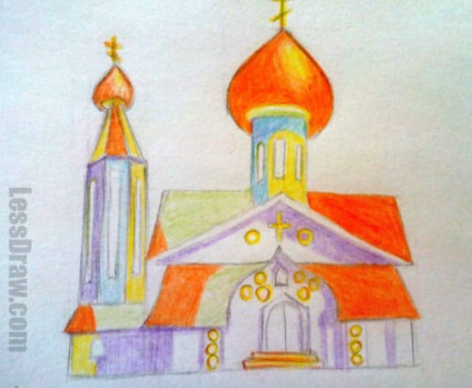Hogyan rajzoljon egy egyházat ceruzával lépésről lépésre a kezdőknek