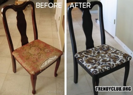 Hogyan készítsünk egy gyönyörű széket a régiekből