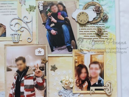 Colaj de fotografii în cadru - scrapbooking creativ