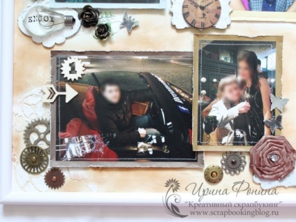 Colaj de fotografii în cadru - scrapbooking creativ