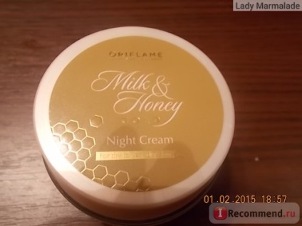 Crema de noapte oriflame lapte hrănit și miere - o serie de aur - 