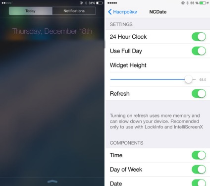 Top Tweaks de la cydia pentru Centrul de notificare