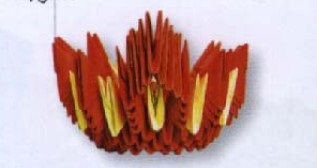 Modular coș de origami cu flori