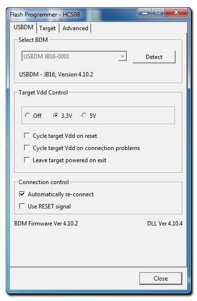 Configurarea usbdm pentru platforma arcadia