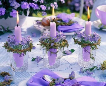 Esküvői lila ajándékozás a tavaszi ünnepség ideális változataként