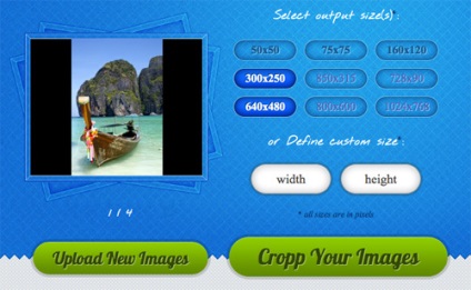 Batch crop images online szolgáltatásban