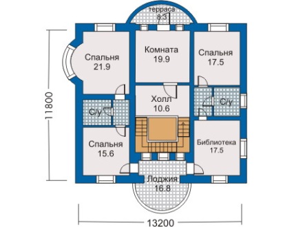 Amplasarea conacului este un plan gata și un desen al gospodăriei rusești.