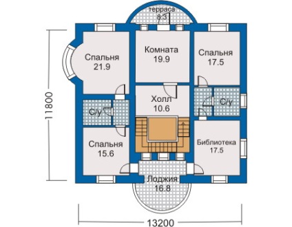 Разпределение на къщата - готов за планиране и изготвяне руски имение