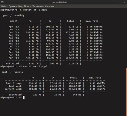 Numărarea traficului în ubuntu cu vnstat