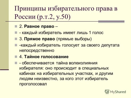 Prezentare pe tema participării cetățenilor în viața politică a lui Bochkarev