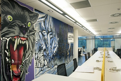 Desene în birou 12 idei creative cum să decorezi pereții biroului