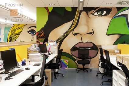 Desene în birou 12 idei creative cum să decorezi pereții biroului