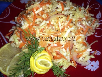 Salata de vitamina din varza proaspata si morcovi coreeni
