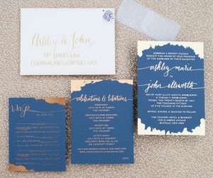 Design modern de invitatii de nunta - aurit potalju