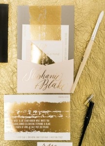 Design modern de invitatii de nunta - aurit potalju