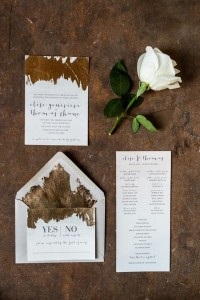 Design modern de invitatii de nunta - aurit potalju