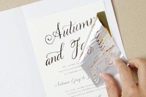 Design modern de invitatii de nunta - aurit potalju