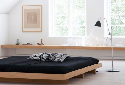 Hálószoba a minimalizmus stílusában - belsőépítészet