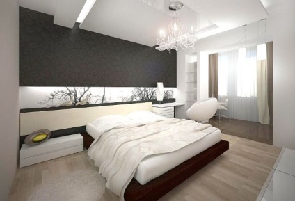 Dormitor în stilul minimalismului - design interior