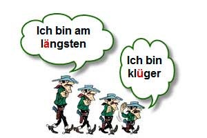 Grad comparativ de adjective în germană, germană online