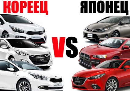 Comparați mașinile japoneze și coreene