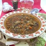 Supa de linte cu reteta de pui cu poze cu legume si orez