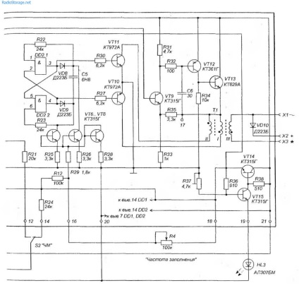 Schema stimulatoarelor prin curenți electrici de joasă frecvență