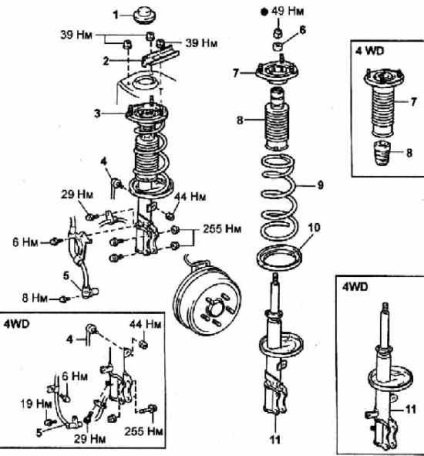 Toyota carina toyota carina îndepărtarea instalației din spate