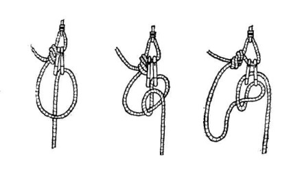 Csomó kötél kötelekhez és hurkokhoz
