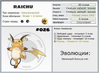 Kinek a pikachu fejlődik