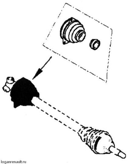A csuklópánt csuklópántjának visszahelyezése 69 bal tengely - renault logan