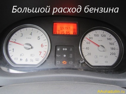A benzin nagy költsége a motor felmelegedése miatt, логамашина