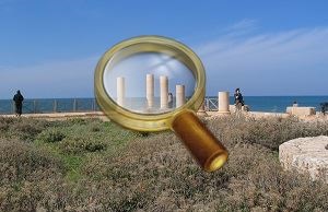 Az ókori római város, Caesarea Palesztinában, Izraelben