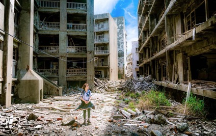 Gantajima (Hasima) oraș fantomă în Japonia fotografie, descriere, hartă