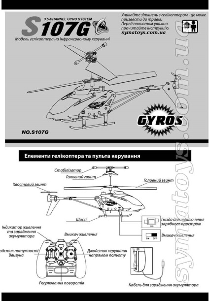 Instrucțiuni pentru elicopterul s107g