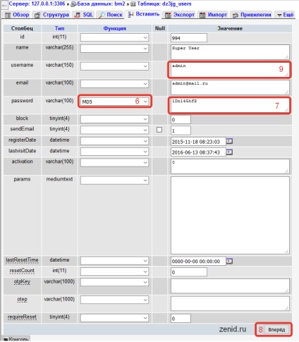 Modificarea parolei și a administratorului în Joomla