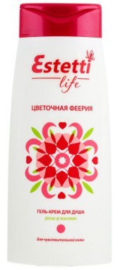 Cream gel de duș floare extravaganță, trandafir și iasomie - estetti viață - 74 freca