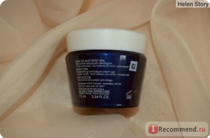 Cream-gel pentru refacerea feței împotriva urmele de oboseală