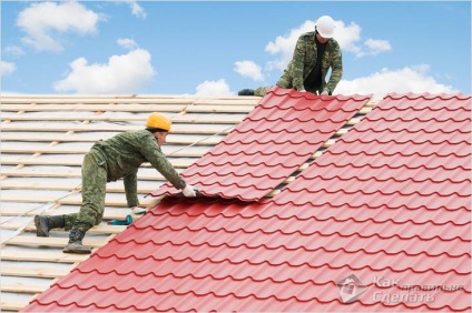 Acoperiș din plăci metalice de mâini proprii - instalarea unui acoperiș al unui acoperiș