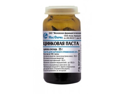 Paste curative pe bază de zinc pentru tratamentul dermatitelor