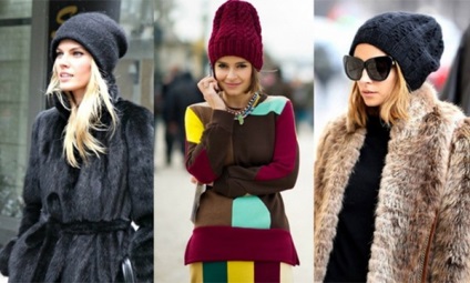 Fuste de moda femei de iarnă 2017-2018 fotografie, frumoase femei tricotate și blănuri pălării