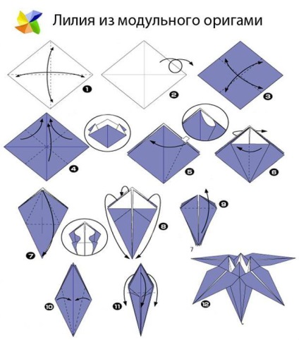 Modular schema de culori origami