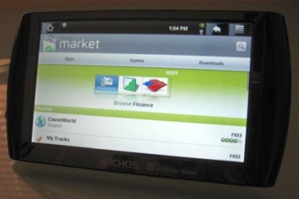 Prezentare generală a tabletei Internet Tablet Archos 5 Internet