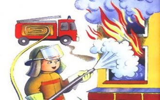 Imagini de foc pentru copii - copii prudenti